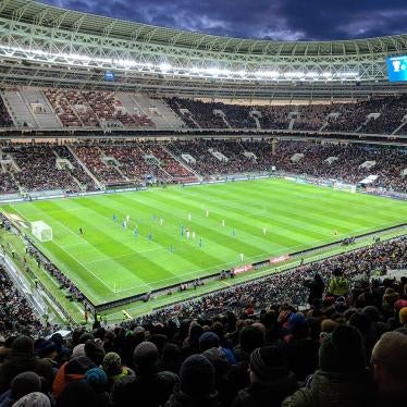 The Russian and Brazilian football teams play a pre-World Cup international friendly match at Luzhniki Stadium in Moscow, Russia on March 23, 2018. The FIFA World Cup final will be played at this stadium on July 15 2018. (c) 2018 Ashley Kowalski