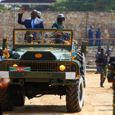Burundi’s President Pierre Nkurunziza at the Prince Louis Rwagasore stadium in Bujumbura, as Burundi marked its 55th independence anniversary on July 1, 2017.