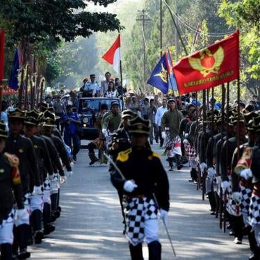 A parade marks the arrival of the Asian Games torch from India ahead of the 18th Asian Games, in Sleman, Yogyakarta, Indonesia July 17, 2018. 