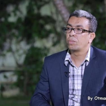 Screenshot of a video of Moroccan journalist Hamid El Mahdaoui, on his YouTube channel.