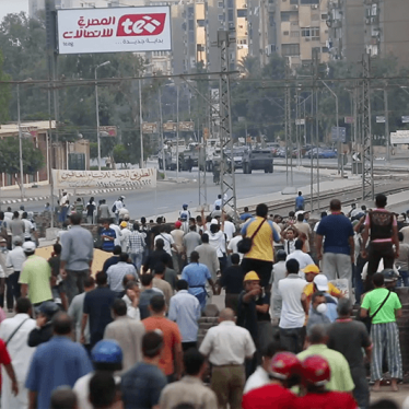 Rab'a square protest in Cairo, Egypt.