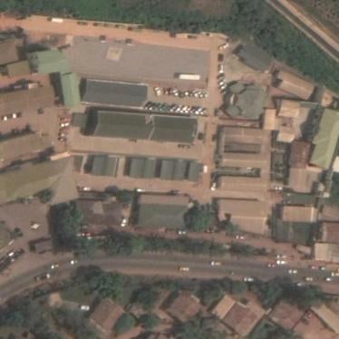 Satellite image showing the location of the State Defense Secretariat (Secrétariat d’État à la défense, SED) in Yaoundé, Cameroon.