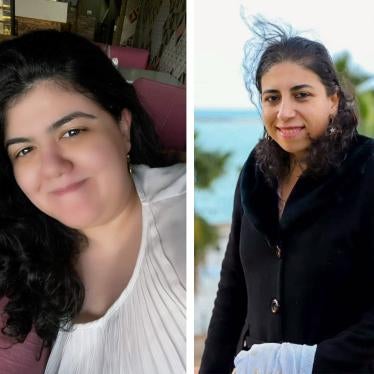 Marwa Arafa, left, was arrested at her home in Cairo on April 20, 2020 and remains forcibly disappeared. Kholoud Said was arrested at her family home in Alexandria on April 21, 2020 and remains forcibly disappeared.