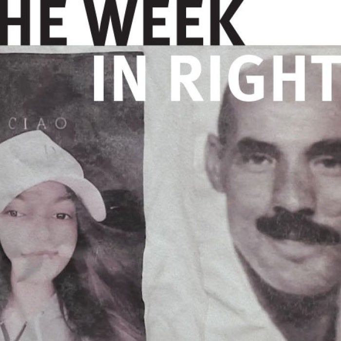 Two images depicting Mejid Hedhli and daughter.